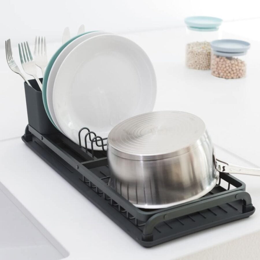 Y 117268 Compact Dish Drying Rack Dark Grey Brabantia 6.jpg